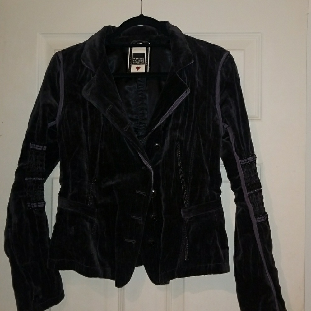 Crushed velvet blazer